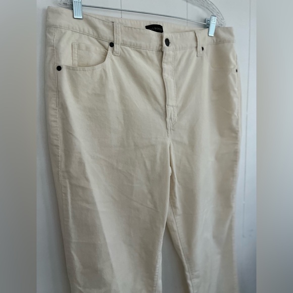 Talbots Corduroy Straight Leg Pant sz 16 Cream - Picture 8 of 14